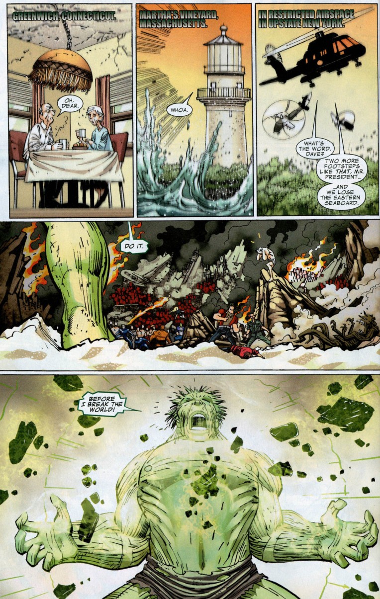 Alguma coisa não estava certa. E não era apenas no Homem-Aranha! Preste atenção nesse Hulk irradiado no ultimo quadrinho. Atenção especial para as mãos.